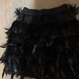 Black feather skirt